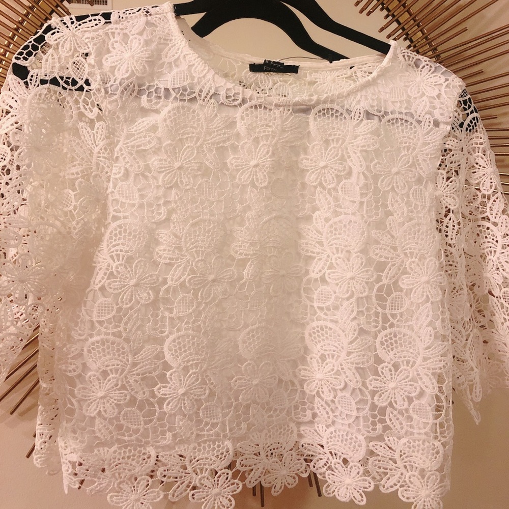 White lace top